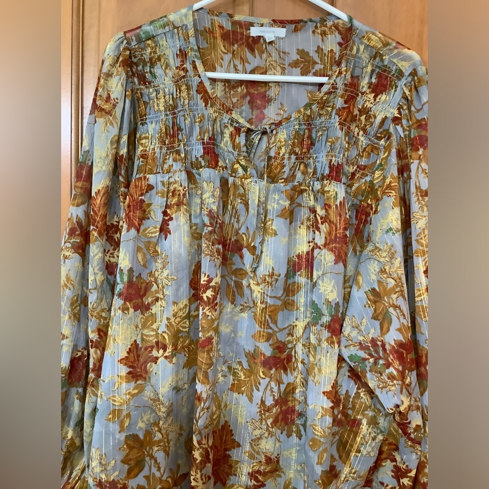 Maurices Floral Blouse - Multicolor - Picture 4 of 5